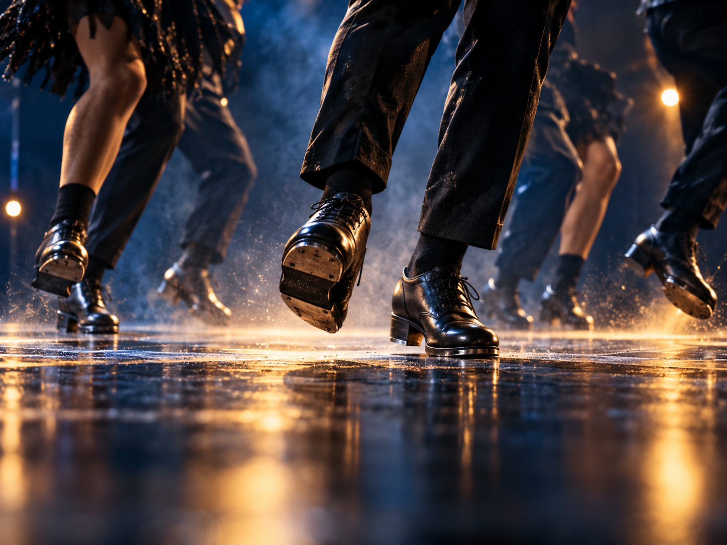 Conceptual close-up of synchronized movement